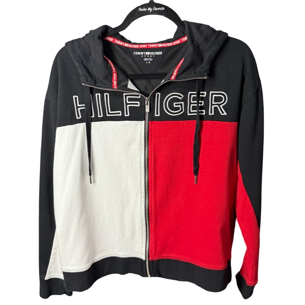 TOMMY HILFIGER Zip up hoodie - Color block - Large